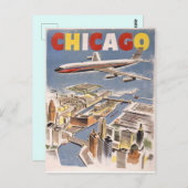 ヴィンテージシカゴ旅行はがき ポストカード (正面/裏面)