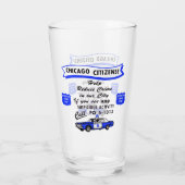 ヴィンテージシカゴ警察ストップ罪 タンブラーグラス (裏面)