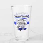 ヴィンテージシカゴ警察ストップ罪 タンブラーグラス (正面)
