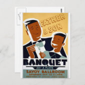 ヴィンテージシカゴ、リーガルシアターファーザー&ソンデイ ポストカード (正面/裏面)