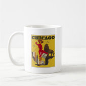 ヴィンテージシカゴUSA航空旅行広告 コーヒーマグカップ (左)