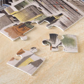 ヴィンテージシカゴUSA航空旅行広告 ジグソーパズル (側面)