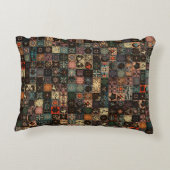 ヴィンテージシカラフルームレスパターン(フローラと アクセントクッション (裏面)