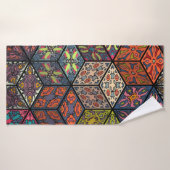 ヴィンテージシカラフルームレスパターン(フローラと バスタオル (バスタオル)