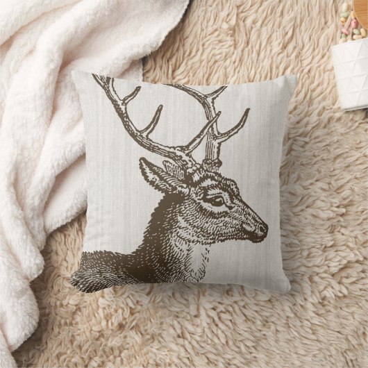 ヴィンテージシカ枕 クッション (ブランケット)