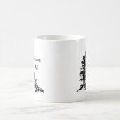 ヴィンテージシカ白黒動物パーソナライズされた コーヒーマグカップ (中央)