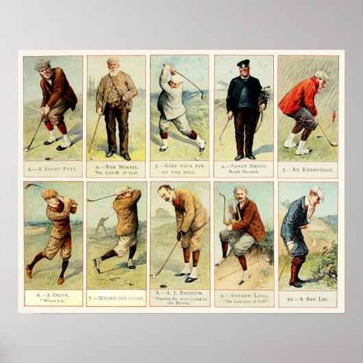 ヴィンテージシガレットカードプリント ポスター (正面)