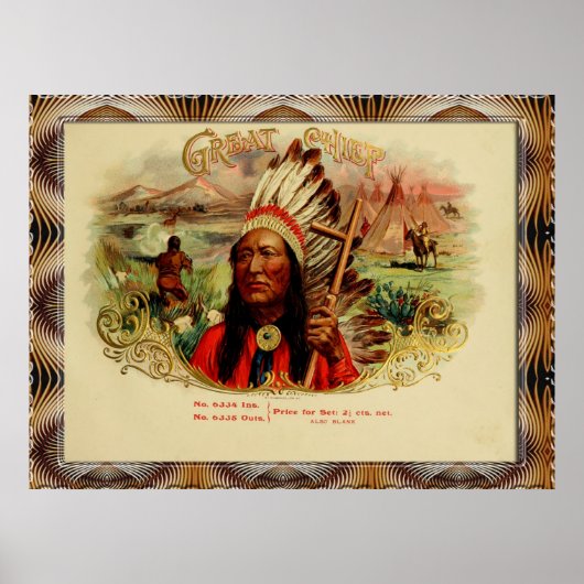 ヴィンテージシガーボックスのラベルポスター ポスター (正面)