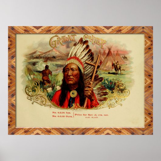 ヴィンテージシガーボックスのラベルポスター ポスター (正面)