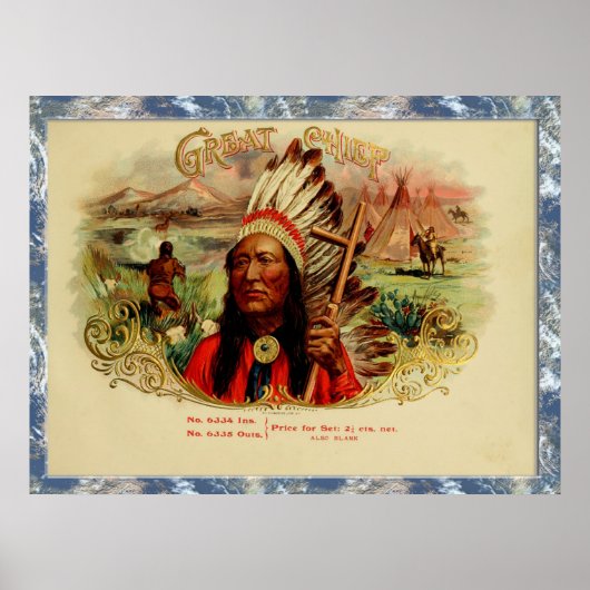 ヴィンテージシガーボックスのラベルポスター ポスター (正面)