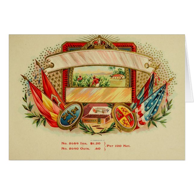 ヴィンテージシガーボックスラベル (正面横)