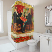 ヴィンテージシガーボックスラベル シャワーカーテン (インサイチュ)