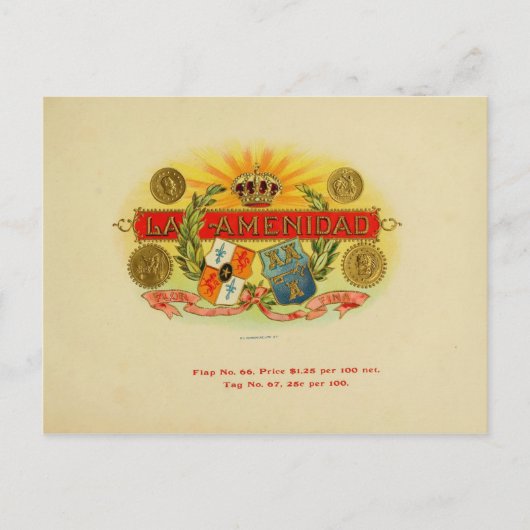 ヴィンテージシガーボックスラベル ポストカード (正面)