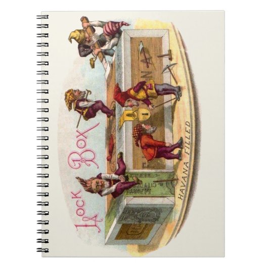 ヴィンテージシガーボックス格言 ノートブック (正面)