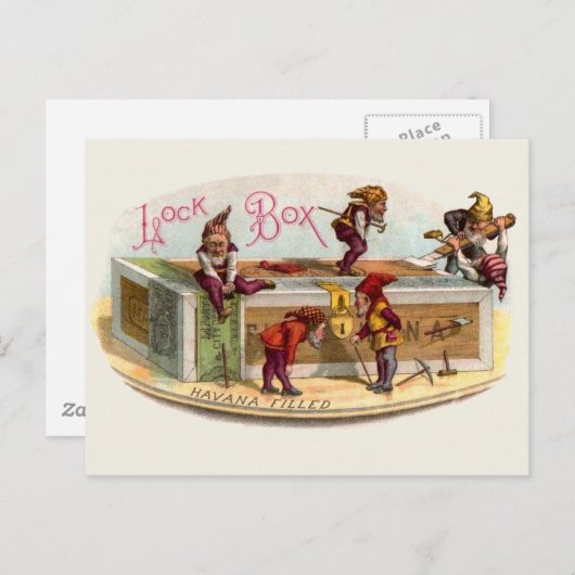 ヴィンテージシガーボックス格言 ポストカード (正面/裏面)