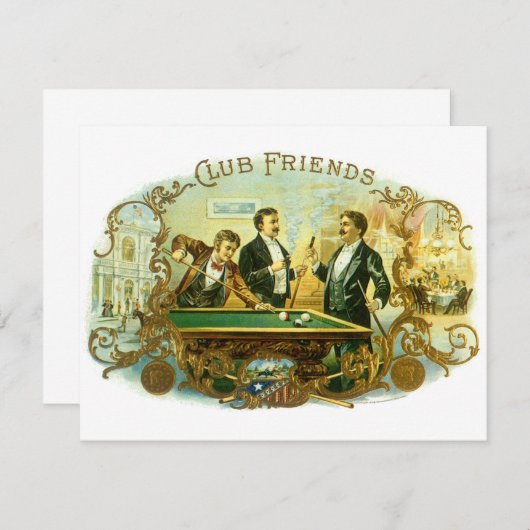 ヴィンテージシガーラベルアートクラブフレンズ招待状 招待状 (正面/裏面)