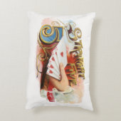 ヴィンテージシガーラベルアートストレートフラッシュハート アクセントクッション (裏面(縦))