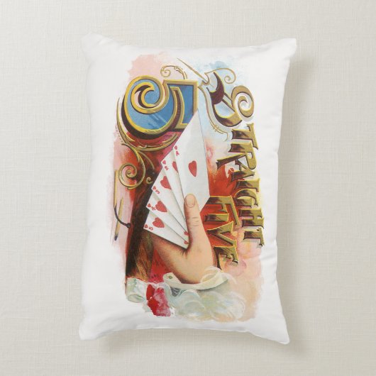 ヴィンテージシガーラベルアートストレートフラッシュハート アクセントクッション (裏面(縦))