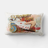 ヴィンテージシガーラベルアートストレートフラッシュハート ランバークッション (裏面)