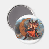 ヴィンテージシガーラベルアートビクトリアン、フェアリー・オン・ムーン マグネット (正面/裏面)