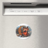 ヴィンテージシガーラベルアートビクトリアン、フェアリー・オン・ムーン マグネット (インサイチュ (食洗機))