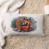 ヴィンテージシガーラベルアートビクトリアン、フェアリー・オン・ムーン ランバークッション (ブランケット)