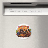 ヴィンテージシガーラベルアート市松模様に、Mild and Mellow マグネット (インサイチュ (食洗機))