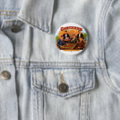 ヴィンテージシガーラベルアート市松模様に、Mild and Mellow 缶バッジ (インサイチュ)