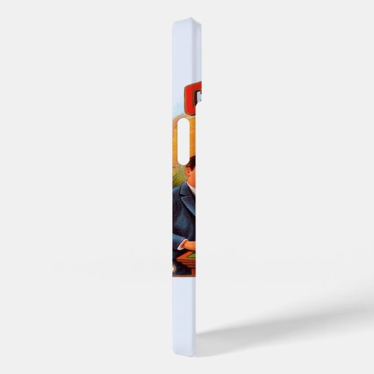 ヴィンテージシガーラベルアート市松模様に、Mild and Mellow Case-Mate iPhoneケース (裏面 / 右)