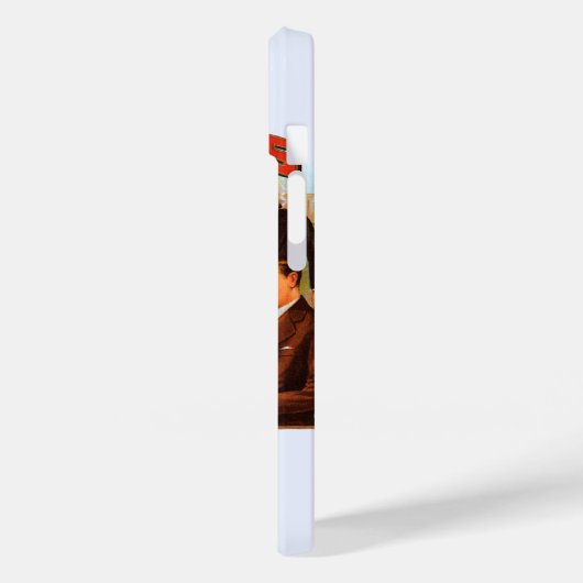 ヴィンテージシガーラベルアート市松模様に、Mild and Mellow Case-Mate iPhoneケース (裏面 / 左)