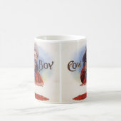 ヴィンテージシガーラベルアート、カウボーイがマークをヒット コーヒーマグカップ (中央)