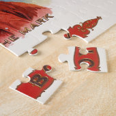 ヴィンテージシガーラベルアート、カウボーイがマークをヒット ジグソーパズル (側面)