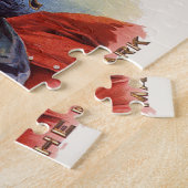 ヴィンテージシガーラベルアート、カウボーイがマークをヒット ジグソーパズル (側面)