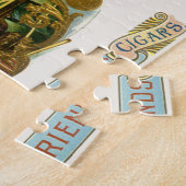 ヴィンテージシガーラベルアート、クラブフレンズのビリヤード ジグソーパズル (側面)