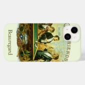 ヴィンテージシガーラベルアート、クラブフレンズのビリヤード Case-Mate iPhoneケース (裏面 (横))