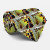 ヴィンテージシガーラベルアート、ブラックキャット付きウィザード ネクタイ (ロール)