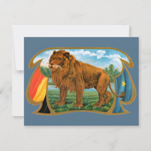 ヴィンテージシガーラベルアート、ライオン、ジャングルの王 (正面)