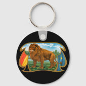 ヴィンテージシガーラベルアート、ライオン、ジャングルの王 キーホルダー (正面)