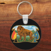 ヴィンテージシガーラベルアート、ライオン、ジャングルの王 キーホルダー (正面)