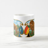 ヴィンテージシガーラベルアート、ライオン、ジャングルの王 コーヒーマグカップ (中央)