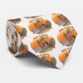 ヴィンテージシガーラベルアート、レッドクラウドインディアンオンホース ネクタイ (ロール)