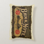 ヴィンテージシガーラベルアート、銀行券マネーファイナンス アクセントクッション (裏面(縦))
