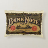 ヴィンテージシガーラベルアート、銀行券マネーファイナンス アクセントクッション (裏面)
