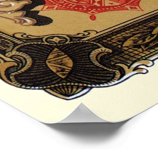 ヴィンテージシガーラベルアート、銀行券マネーファイナンス ポスター (角)