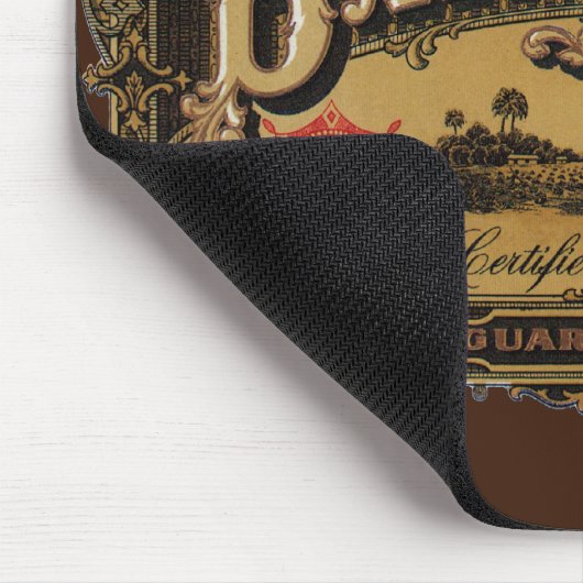 ヴィンテージシガーラベルアート、銀行券マネーファイナンス マウスパッド (コーナー)