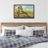 ヴィンテージシガーラベル、スポーツ野球タンシルパンチ キャンバスプリント (インサイチュ (寝室))