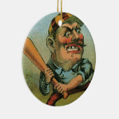 ヴィンテージシガーラベル、スポーツ野球タンシルパンチ セラミックオーナメント (右)