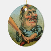 ヴィンテージシガーラベル、スポーツ野球タンシルパンチ セラミックオーナメント (左)