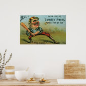 ヴィンテージシガーラベル、スポーツ野球タンシルパンチ ポスター (キッチン)