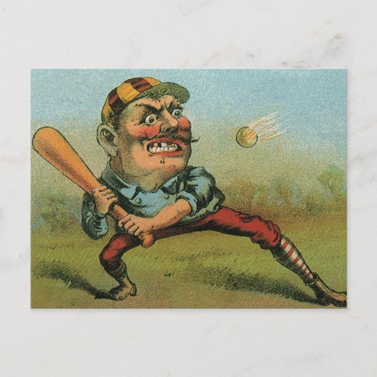ヴィンテージシガーラベル、スポーツ野球タンシルパンチ ポストカード (正面)